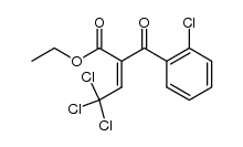 ethyl 2-(2',2',2'-trichloro)ethylidene-3-oxo-3-(2''-chlorophenyl)propionate结构式