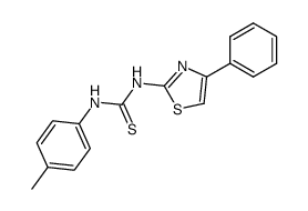 N-p-tolyl-N'-(4-phenylthiazol-2-yl)thiourea Structure