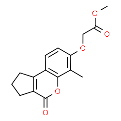 methyl 2-[(6-methyl-4-oxo-2,3-dihydro-1H-cyclopenta[c]chromen-7-yl)oxy]acetate结构式