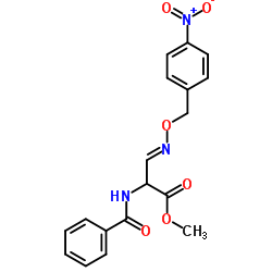 Methyl (3E)-N-benzoyl-3-{[(4-nitrobenzyl)oxy]imino}alaninate Structure