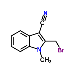 2-(Bromomethyl)-1-methyl-1H-indole-3-carbonitrile Structure