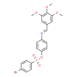 4-([(3,4,5-TRIMETHOXYPHENYL)METHYLENE]AMINO)PHENYL 4-BROMOBENZENESULFONATE structure