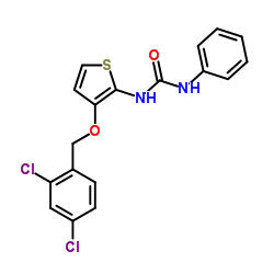1-{3-[(2,4-Dichlorobenzyl)oxy]-2-thienyl}-3-phenylurea结构式