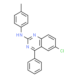 6-chloro-4-phenyl-N-(p-tolyl)quinazolin-2-amine structure