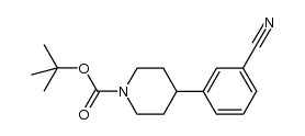 4-(3-氰基苯基)哌啶-1-羧酸叔丁酯结构式