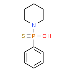 Phenyl(1-piperidinyl)phosphinothioic acid结构式