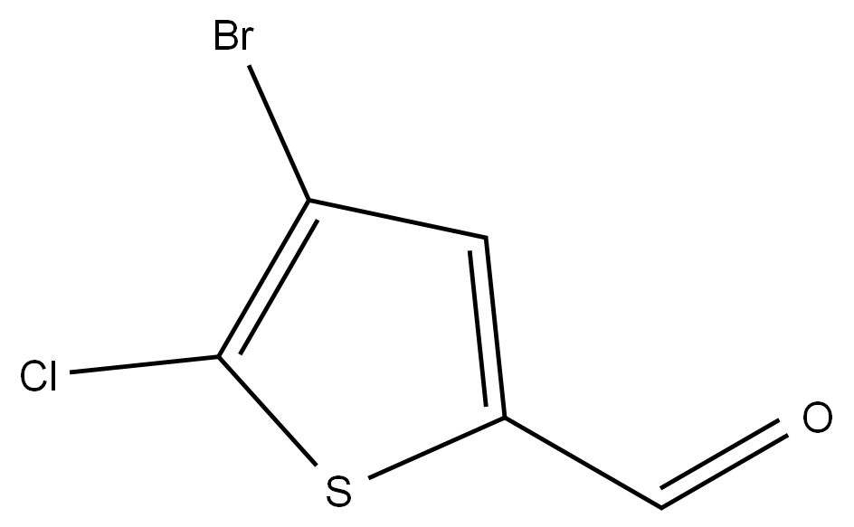 4-bromo-5-chlorothiophene-2-carbaldehyde结构式