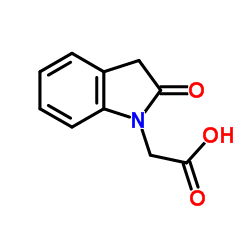 (2-Oxo-2,3-dihydro-1H-indol-1-yl)acetic acid结构式