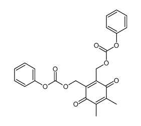 [4,5-dimethyl-3,6-dioxo-2-(phenoxycarbonyloxymethyl)cyclohexa-1,4-dien-1-yl]methyl phenyl carbonate结构式