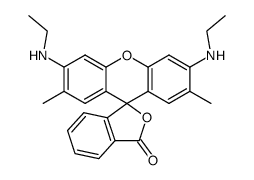 3',6'-bis(ethylamino)-2',7'-dimethylspiro[isobenzofuran-1(3H),9'-[9H]xanthene]-3-one Structure