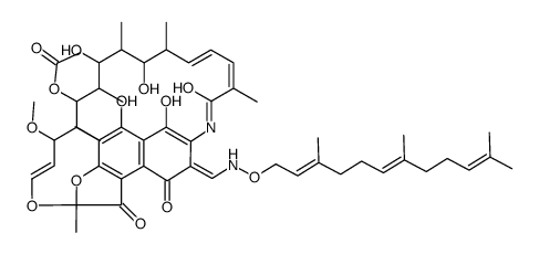 3-Formylrifamycin SV O-farnesyloxime结构式