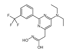 2-[6-(diethylamino)-2-[3-(trifluoromethyl)phenyl]pyrimidin-4-yl]-N-hydroxyacetamide Structure