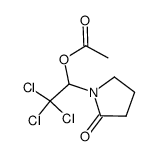 1-(1-acetoxy-2,2,2-trichloro-ethyl)-pyrrolidin-2-one Structure