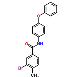 3-Bromo-4-methyl-N-(4-phenoxyphenyl)benzamide结构式