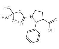 2-Phenyl-pyrrolidine-1,3-dicarboxylic acid 1-tert-butyl ester Structure