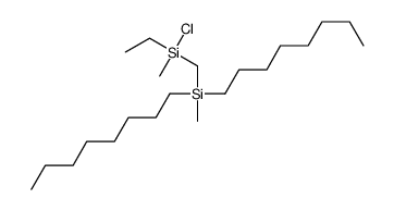 Chloro(ethyl)methyl{[methyl(dioctyl)silyl]methyl}silane Structure