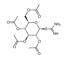 2,3,4,6-tetra-O-acetyl-β-D-glucopyranosyl isothiourea Structure