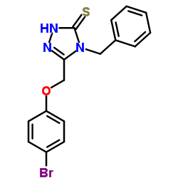 4-benzyl-5-[(4-bromophenoxy)methyl]-4H-1,2,4-triazole-3-thiol Structure