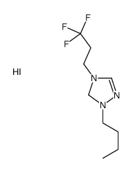 1-butyl-4-(3,3,3-trifluoropropyl)-1,5-dihydro-1,2,4-triazol-1-ium,iodide结构式