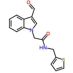 2-(3-Formyl-1H-indol-1-yl)-N-(2-thienylmethyl)acetamide Structure