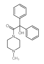 Ethanone,2-hydroxy-1-(4-methyl-1-piperazinyl)-2,2-diphenyl- Structure