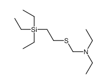 N-ethyl-N-(2-triethylsilylethylsulfanylmethyl)ethanamine Structure