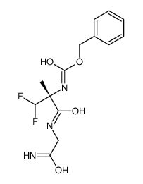 benzyl N-[(2R)-1-[(2-amino-2-oxoethyl)amino]-3,3-difluoro-2-methyl-1-oxopropan-2-yl]carbamate结构式