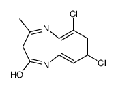 6,8-dichloro-4-methyl-1,3-dihydro-1,5-benzodiazepin-2-one结构式
