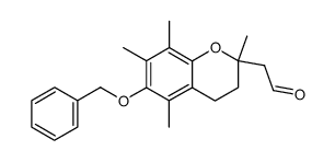 rac-3,4-dihydro-2,5,7,8-tetramethyl-6-(phenylmethoxy)-2H-1-benzopyran-2-acetaldehyde Structure