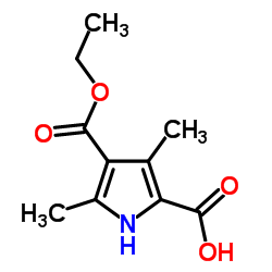 4-(Ethoxycarbonyl)-3,5-dimethyl-1H-pyrrole-2-carboxylic acid structure