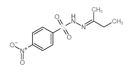 Benzenesulfonic acid,4-nitro-, 2-(1-methylpropylidene)hydrazide Structure