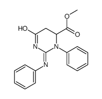 Methyl (2E)-6-oxo-3-phenyl-2-(phenylimino)hexahydro-4-pyrimidinecarbox ylate Structure