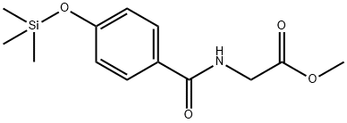 N-[4-(Trimethylsiloxy)benzoyl]glycine methyl ester结构式
