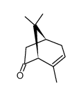 (1S,5R)-4,8,8-Trimethyl-bicyclo[3.2.1]oct-3-en-6-one结构式