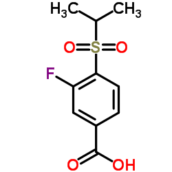 3-Fluoro-4-(isopropylsulfonyl)benzoic acid结构式