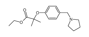 ethyl 2-[4-(1-pyrrolidinylmethyl)phenoxy]-2-methylpropionate结构式