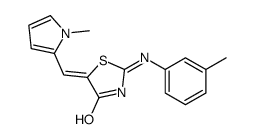 4(5H)-Thiazolone,2-[(3-methylphenyl)amino]-5-[(1-methyl-1H-pyrrol-2-yl)methylene]-(9CI) structure