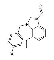 1H-Indole-3-carboxaldehyde,1-[(4-bromophenyl)methyl]-7-ethyl-(9CI) Structure