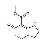 6-oxo-2,3,3a,4,5,6-hexahydro-indole-7-carboxylic acid methyl ester结构式