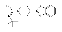 1-Piperidinecarbothioamide,4-(2-benzothiazolyl)-N-(1,1-dimethylethyl)-(9CI) Structure