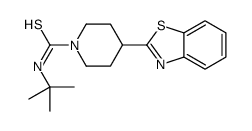 1-Piperidinecarbothioamide,4-(2-benzothiazolyl)-N-(1,1-dimethylethyl)-(9CI) structure