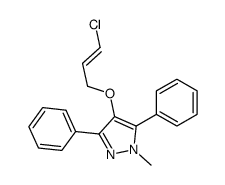 4-(3-chloroprop-2-enoxy)-1-methyl-3,5-diphenylpyrazole结构式