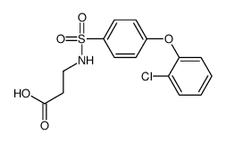 3-((4-(2-氯苯氧基)苯基)磺酰氨基)丙酸结构式