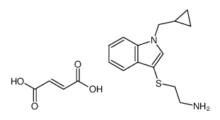 3-<(2-aminoethyl)thio>-1-(cyclopropylmethyl)indole 0.5-fumarate Structure