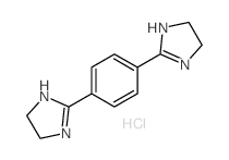 2-[4-(4,5-dihydro-1H-imidazol-2-yl)phenyl]-4,5-dihydro-1H-imidazole structure