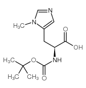N-叔丁氧羰基-3-甲基-L-组氨酸结构式