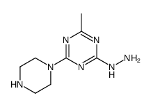 (4-methyl-6-piperazin-1-yl-1,3,5-triazin-2-yl)hydrazine Structure