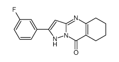 2-(3-fluorophenyl)-5,6,7,8-tetrahydro-1H-pyrazolo[5,1-b]quinazolin-9-one结构式