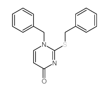 4(1H)-Pyrimidinone,1-(phenylmethyl)-2-[(phenylmethyl)thio]- Structure