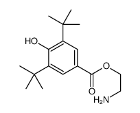 2-aminoethyl 3,5-ditert-butyl-4-hydroxybenzoate Structure